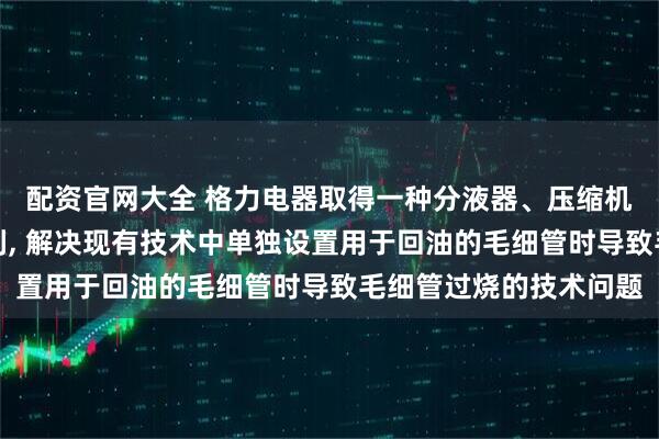 配资官网大全 格力电器取得一种分液器、压缩机及多联机空调系统专利, 解决现有技术中单独设置用于回油的毛细管时导致毛细管过烧的技术问题