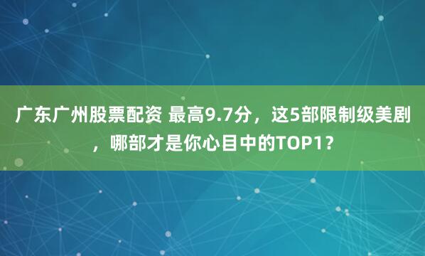 广东广州股票配资 最高9.7分,这5部限制级美剧,哪部才是你心目中的TOP1?